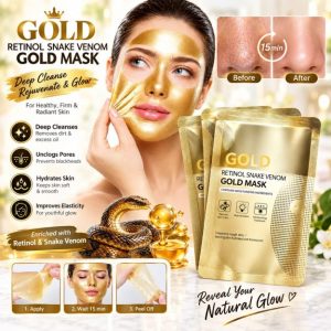 Retinol Snake Venom Peptide Gold Mask In Pakistan
