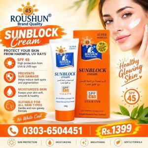 Roushun Sunblock Cream Price In Pakistan