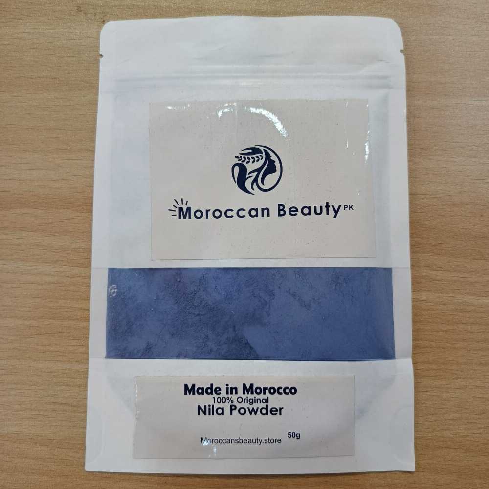 Pure Moroccan Nila Blue Powder – 100% Natural Skin Brightening & Beauty Care Treatment - Image 3
