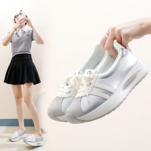 Women's Korean Style Dad Shoes – Breathable Mesh Thick-Soled Height-Increasing Casual Sneakers