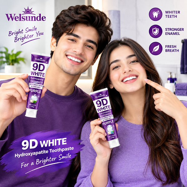 9D White Hydroxyapatite Toothpaste Purple