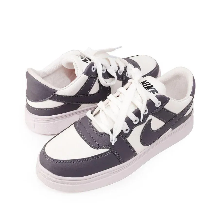 Men's Grey Rexine Fancy Sneakers Comfortable All Season Walking Running Shoes - Image 3