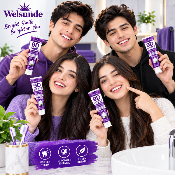 9D White Hydroxyapatite Toothpaste Purple