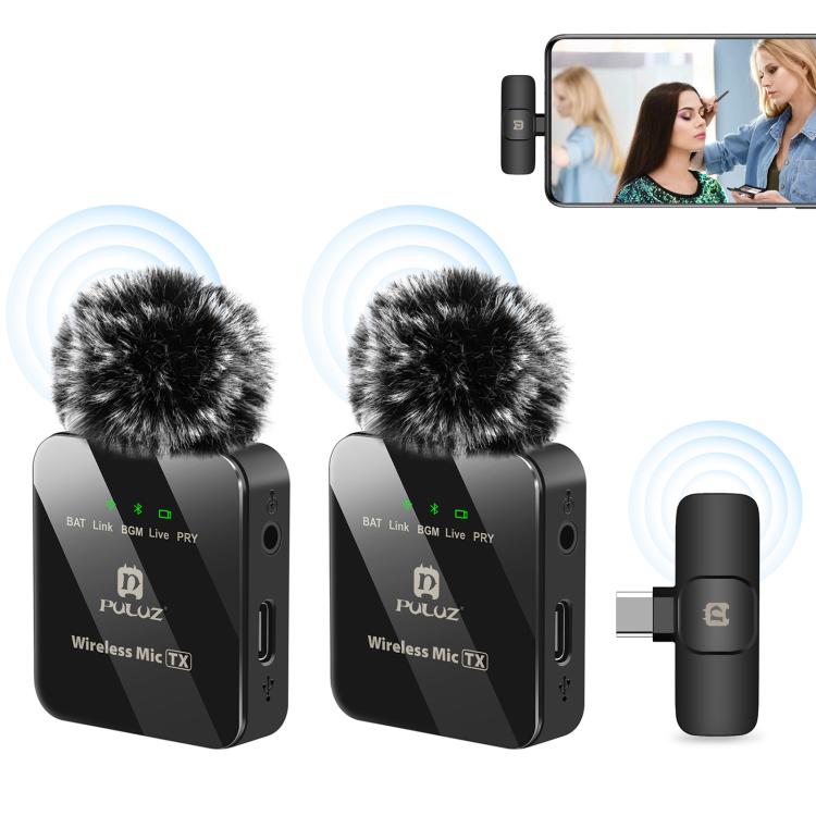 F11-2 3-in-1 Wireless Collar Microphone – Dual Lavalier Mic with Noise Cancellation for iPhone, Android, Type-C, Camera & Vlogging - Image 3