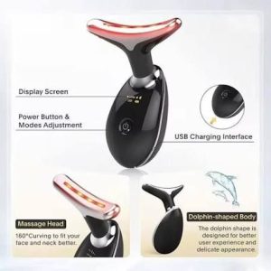 Rechargeable Face & Neck Massager – Anti-Wrinkle Skin Tightening & Facial Massage Device