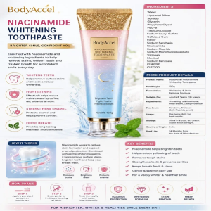 BodyAccel Niacinamide Whitening Toothpaste