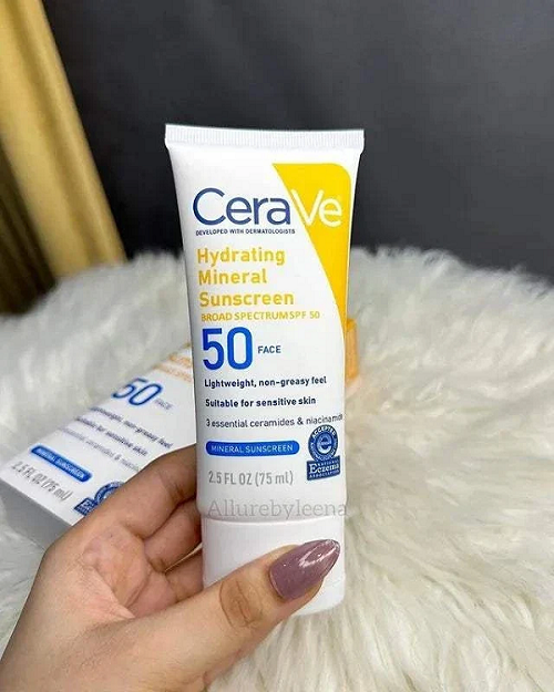CeraVe Hydrating Mineral Sunscreen Face Lotion SPF 50
