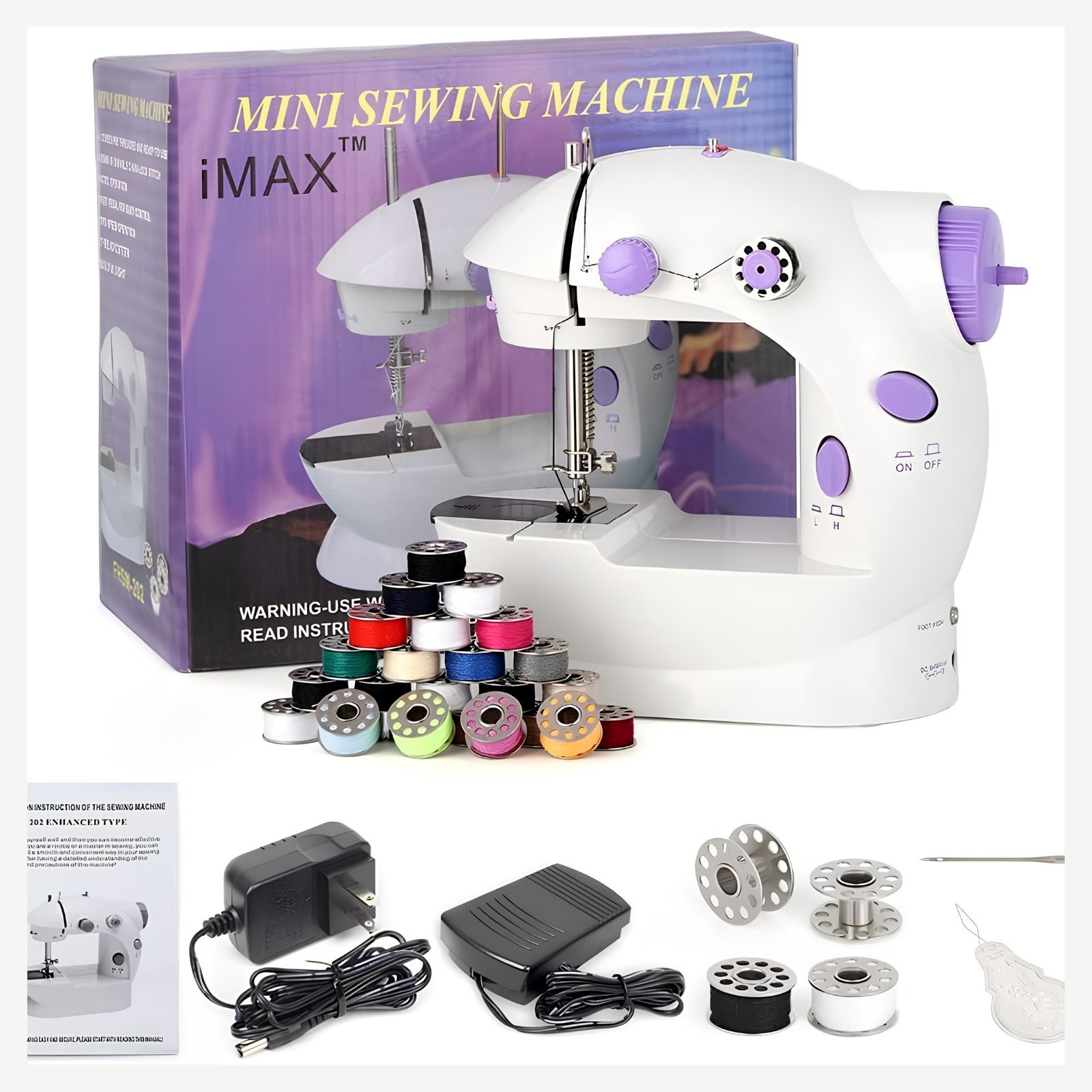 Mini Sewing Machine Portable with 25 Thread Coils - Electric Household | iMi Mart - Image 7