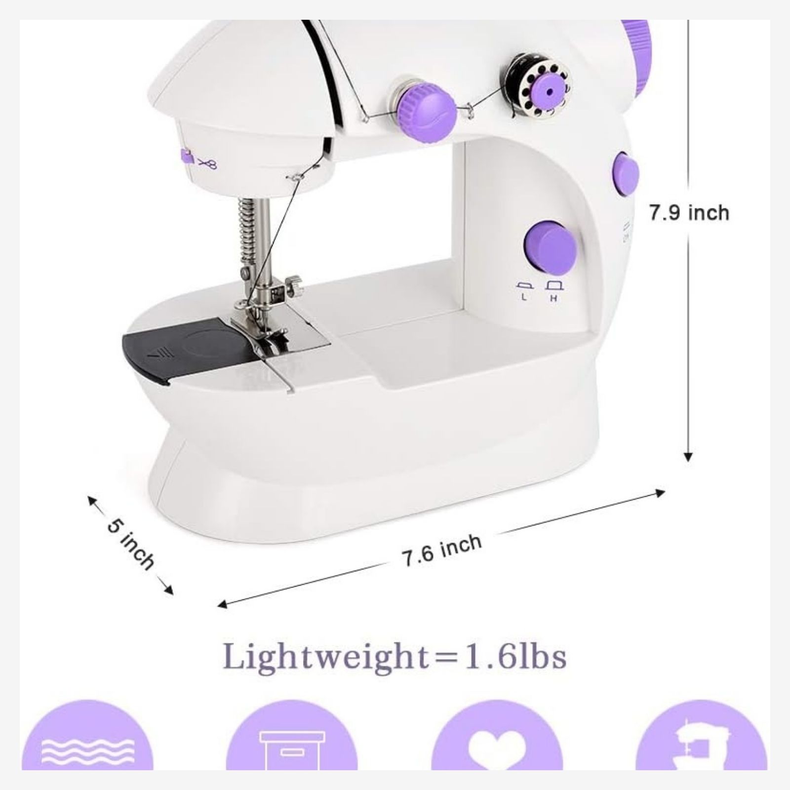 Mini Sewing Machine Portable with 25 Thread Coils - Electric Household | iMi Mart - Image 6